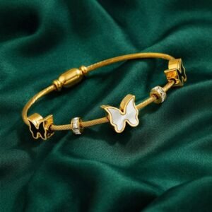 Night and Snow Butterfly Bracelet