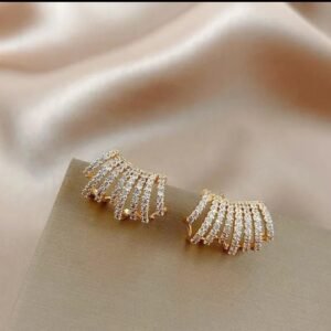 White stone Cuff studs